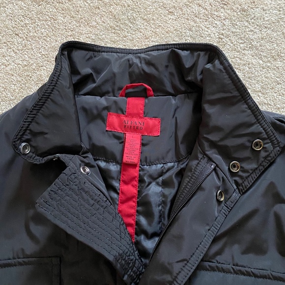 Men’s Alfani Fitted Black Jacket, size Large - Picture 14 of 16